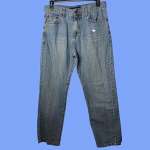Gap Mens 1969 Straight Fit Denim Jeans Medium Wash Cotton Casual Wear Size 36/34